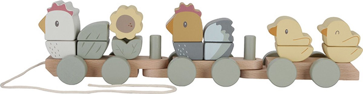 Little Dutch Little Farm Blokkentrein Kip Fsc