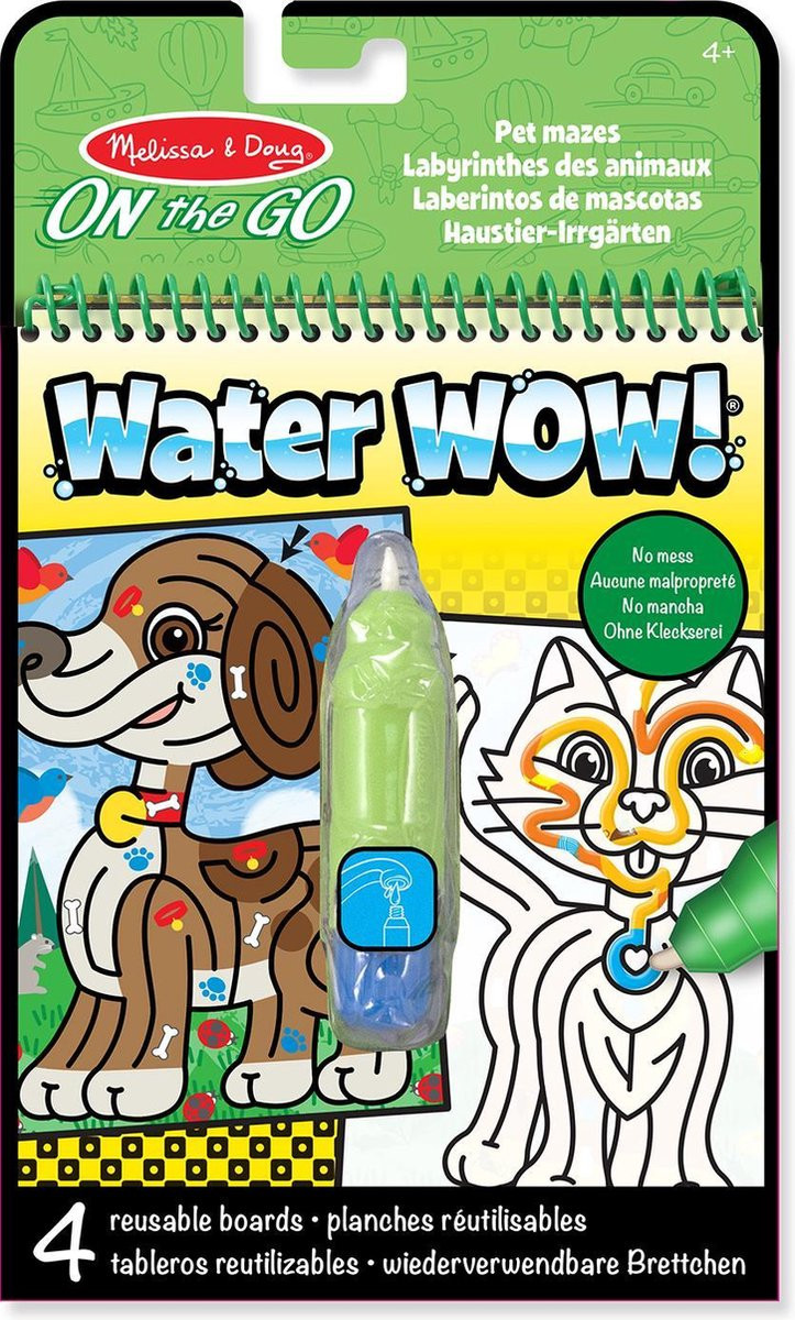 Melissa & Doug - Water Wow - Kleurboek Huisdieren