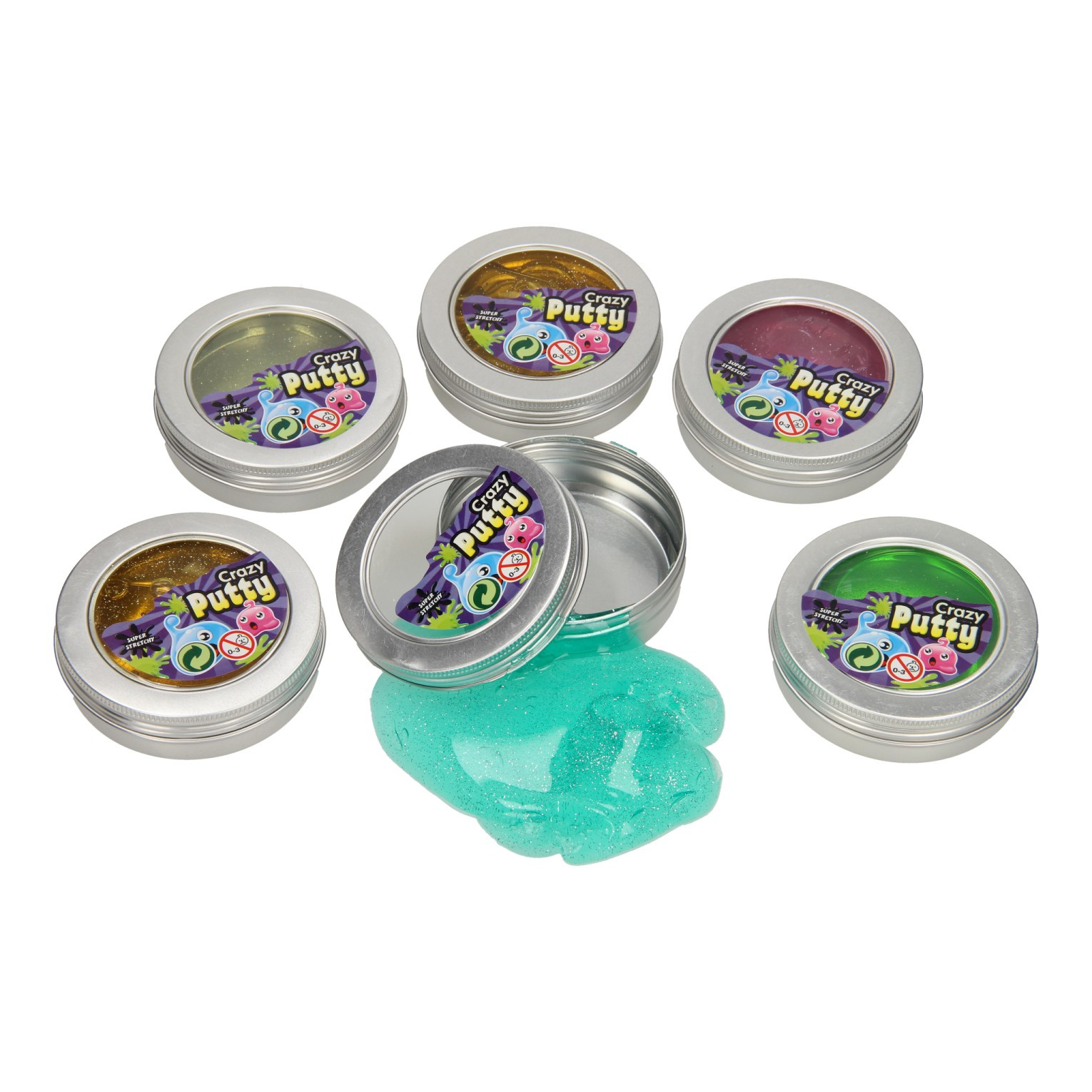 Crazy Glitter Putty - 100gr - Slijm - Prijs per Stuk