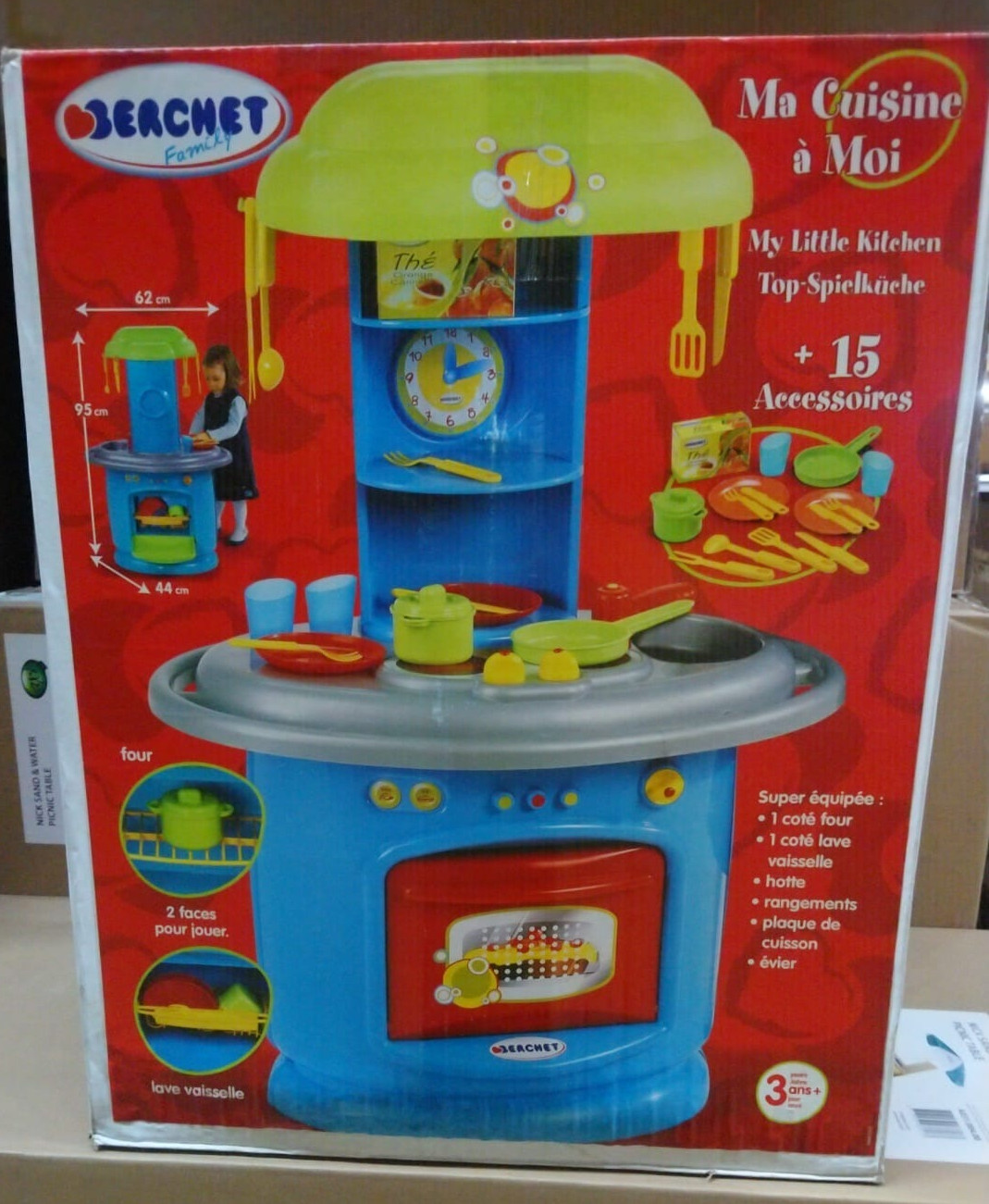 Berchet Speelkeuken met 15 Accessoires - Kunststof