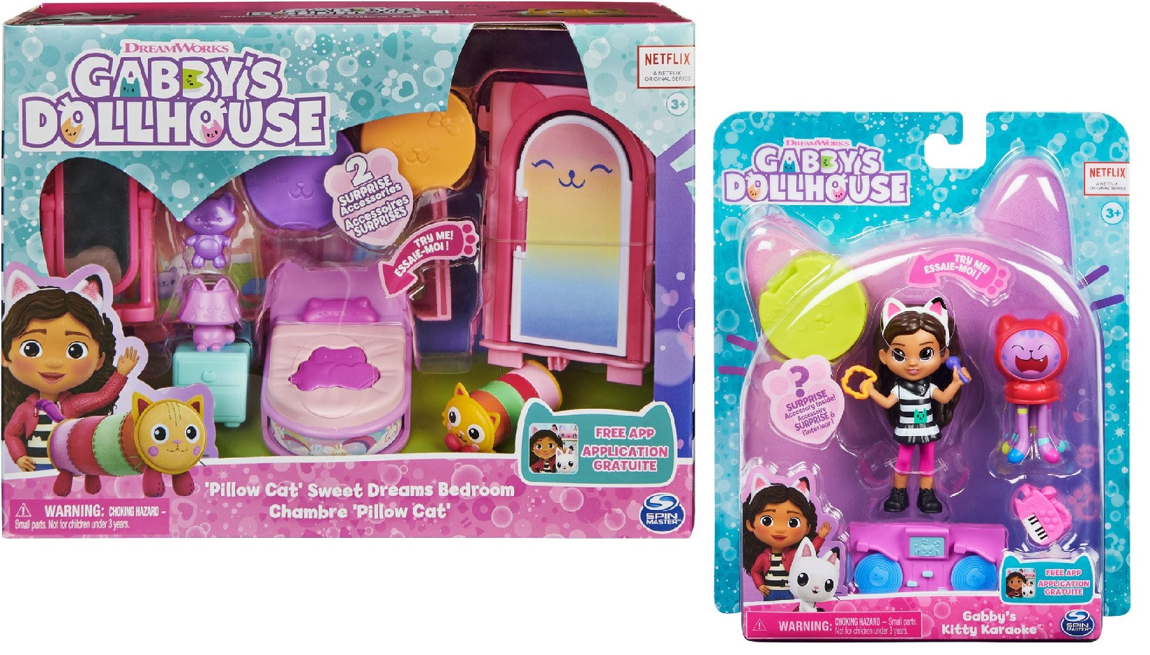 Gabby's Dollhouse - Gabby's Kitty Karaoke + Pillow Cat's Bedroom - Speelset - Voordeelpakket