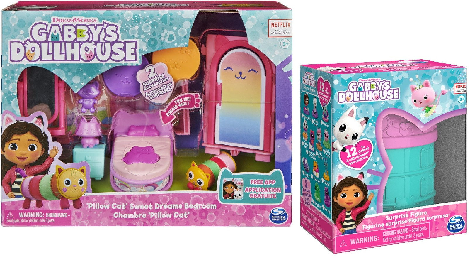 Gabby's Dollhouse - Pillow Cat's Bedroom + Surprise Figuur - Speelset en Minipop - Voordeelpakket