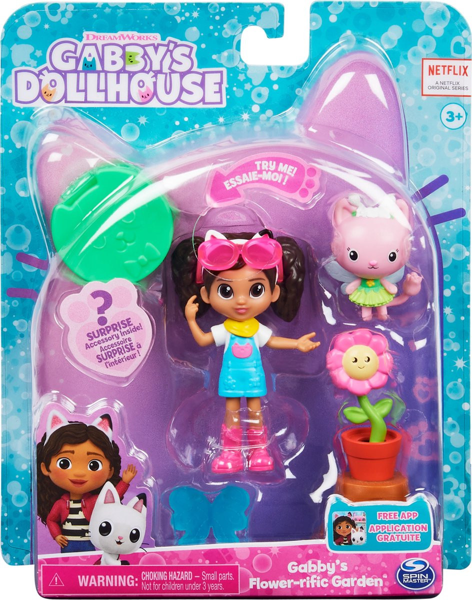 Gabby's Dollhouse Cattivity Pack Flower Garden - Minipop - Speelset - Gabby's Poppenhuis - Bloementuin speelfigurenset 
