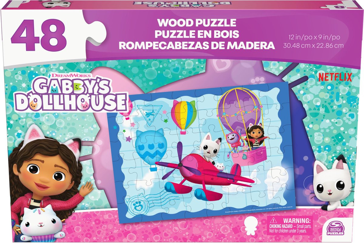 Gabby's Dollhouse Houten Puzzel - 24 Stukjes
