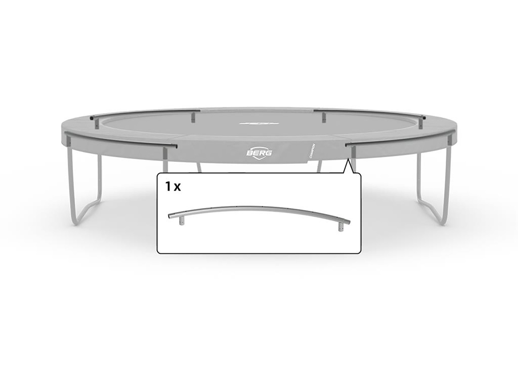 BERG Champion/Elite - Toprail gelast - 380 cm - TwinSpring