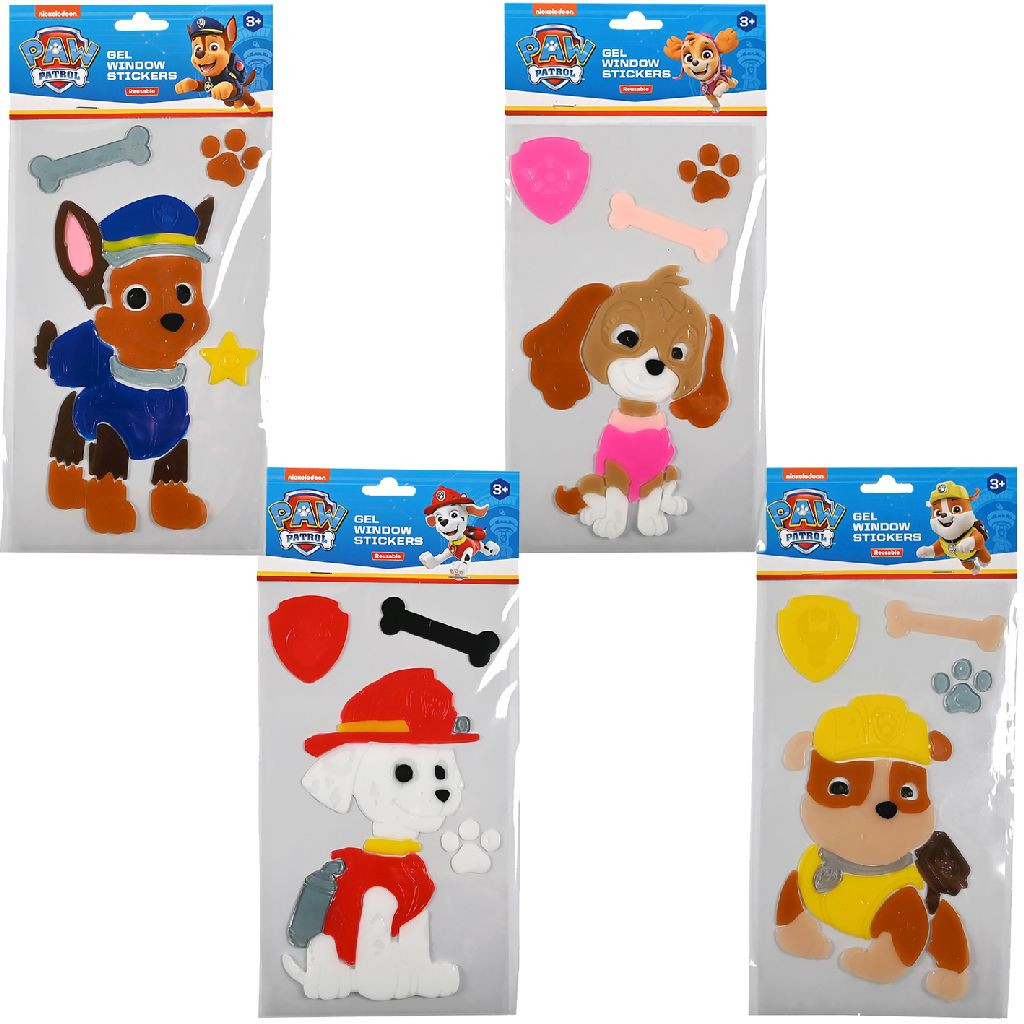 PAW Patrol Gel Raamstickers - Prijs per Stuk