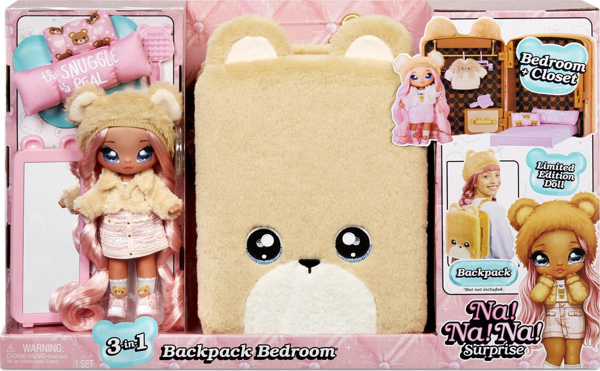Na! Na! Na! Surprise - 3-in-1 Backpack Bedroom Speelset - Sarah Snuggles - Serie 2