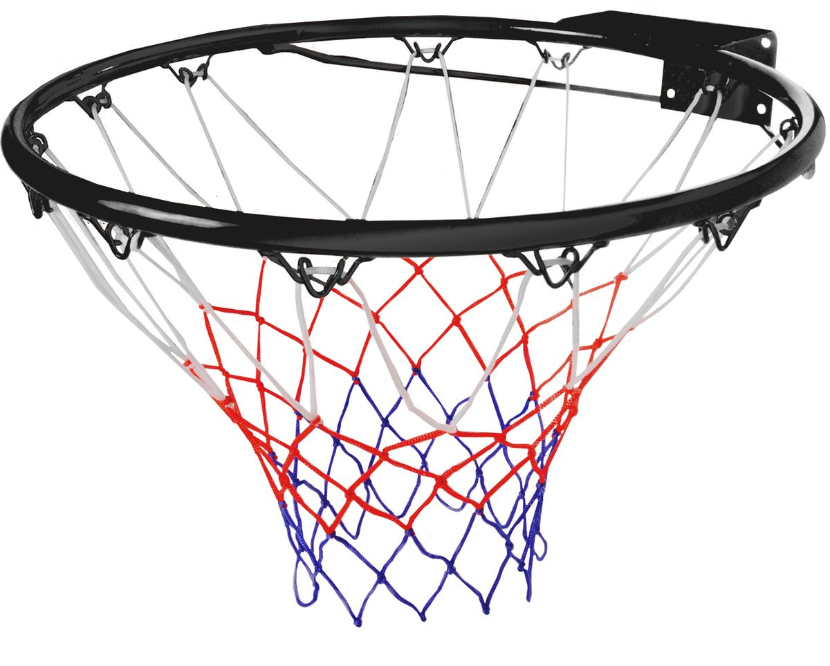 Angel Sports Basketbalring - met Net - 46 cm - Zwart