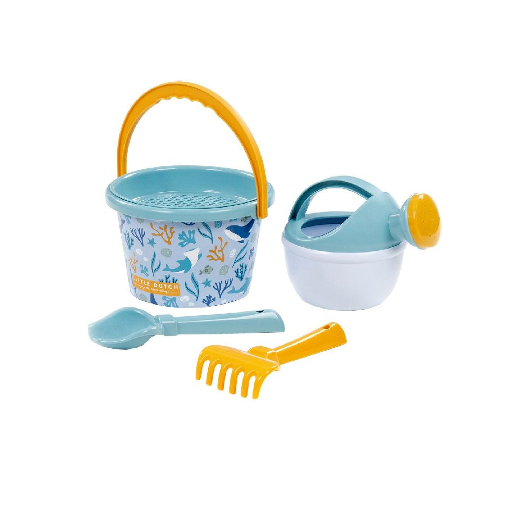Little Dutch Strandset Ocean Dreams Blue - 9,5 cm - 5 Delig - Strand Speelgoed