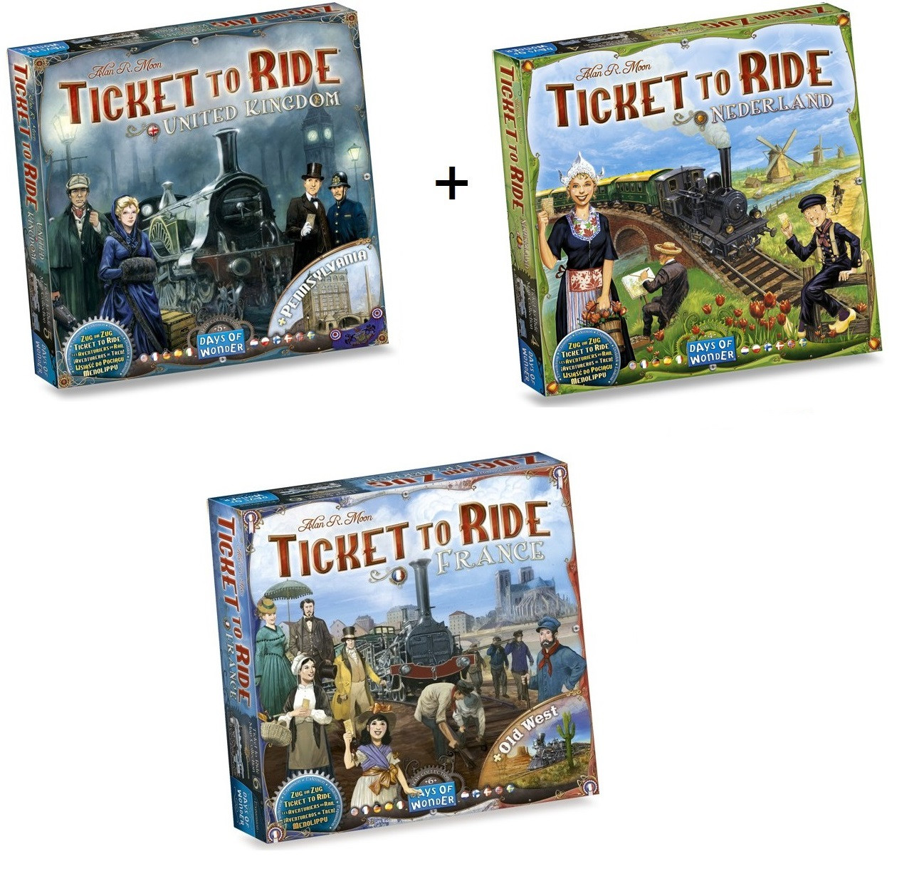 Spel - Ticket to Ride - Ultieme Uitbreidingsset - Map Collection - Europa 3 stuks