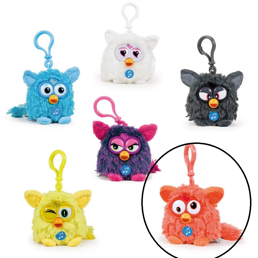 Furby Sleutelhanger oranje - 8 cm