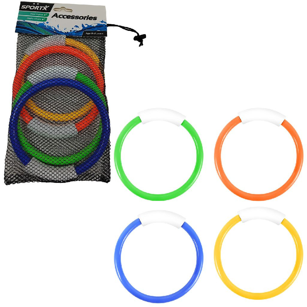 SportX Gekleurde Duikringen - 4 Stuks