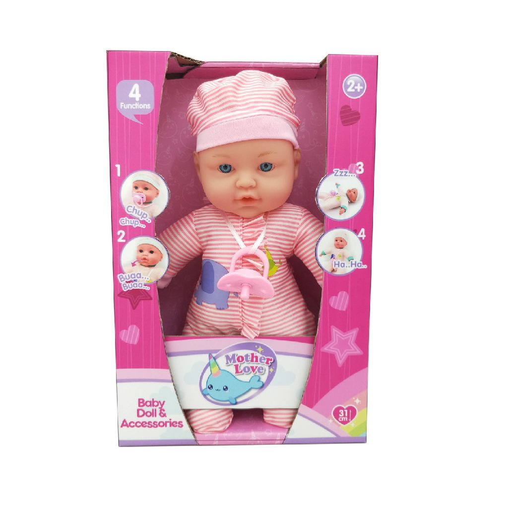 Mother Love Zachte Babypop met Functies - 31 cm