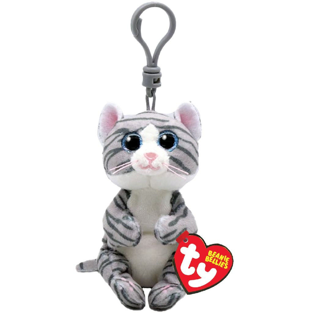 Ty Beanie Babies Bellies Clip - Mitzi Cat - Sleutelhanger - 10 cm