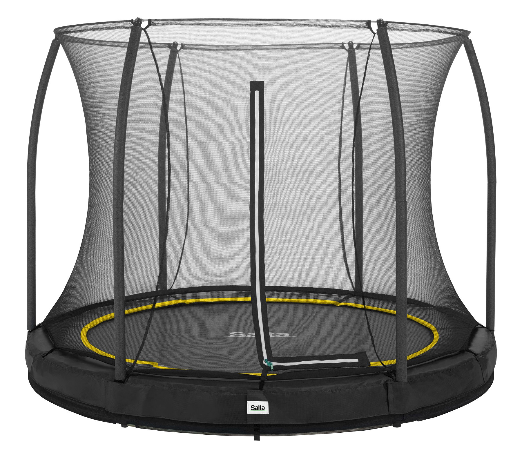 Salta Trampoline Comfort Edition Ground 366 cm met Veiligheidsnet - Zwart 