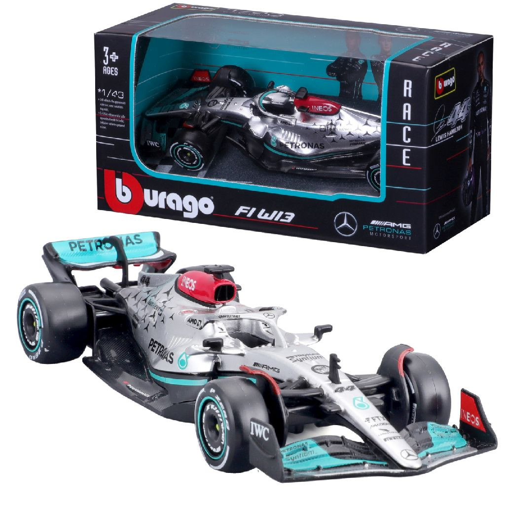 Bburago Mercedes Lewis Hamilton 1:43 W13e Nr 44 2022 - Formule 1 