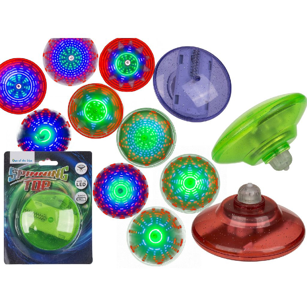 Spinning Top met 10 LED Lampjes - Prijs per Stuk