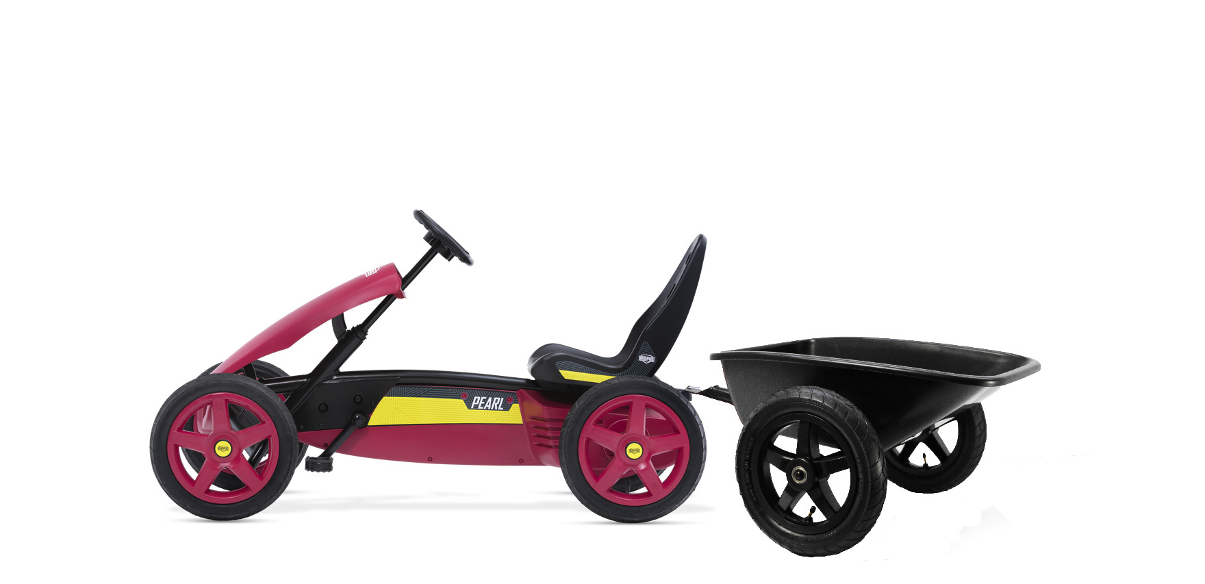 BERG Skelter Rally Pearl met Aanhanger Junior