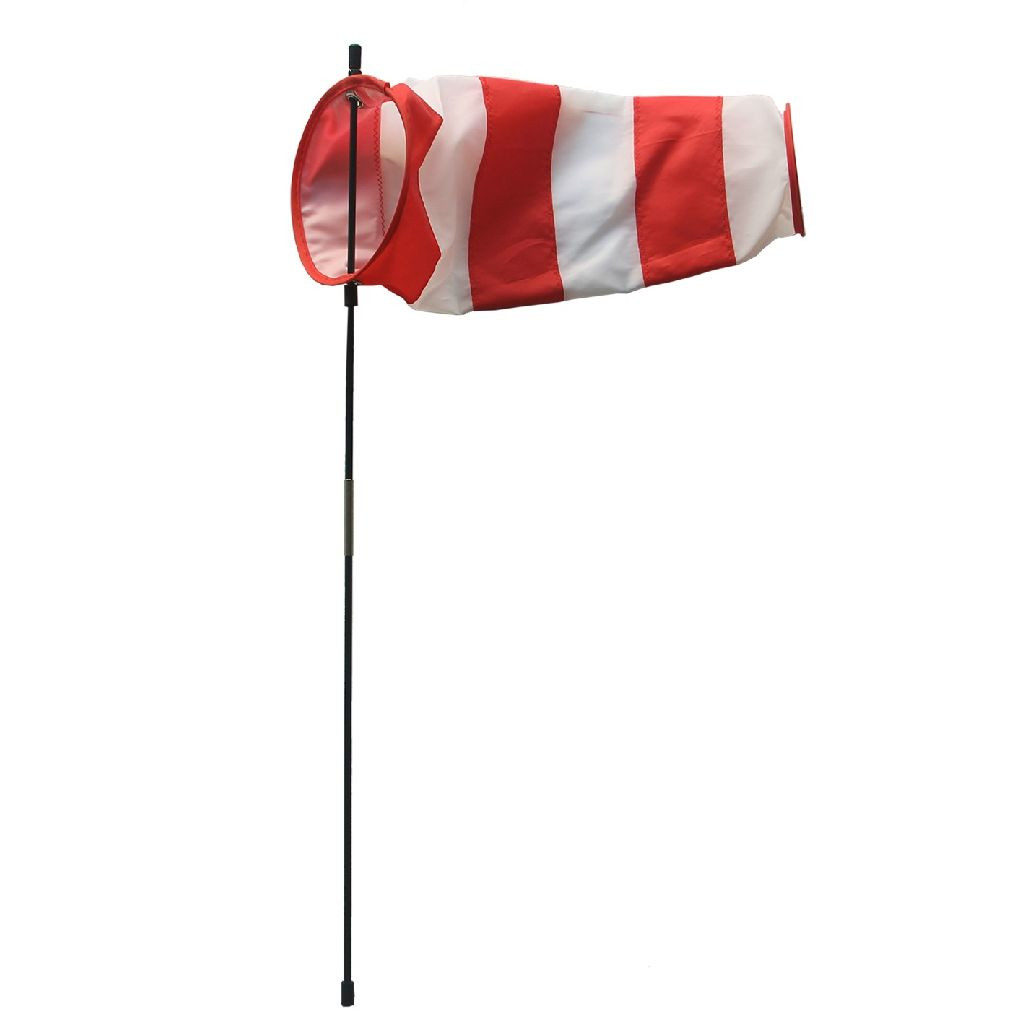 Rhombus Windsok-windzak 13x35 cm Rood/Wit