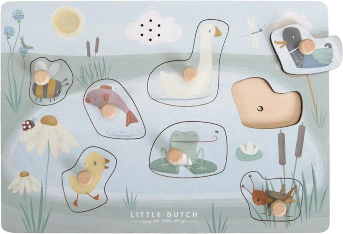 Little Dutch Houten Dierengeluiden Puzzel Little Goose 