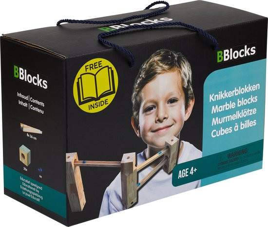 BBlocks Houten Knikkerblokken - Knikkerbaan - 34 Delig