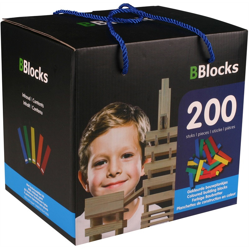 Bblocks Bouwplankjes - 200 stuks - Kleur