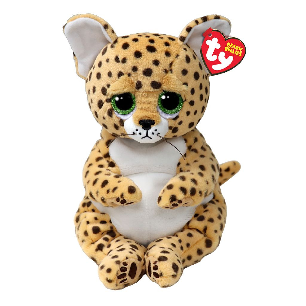 Ty Beanie Babies Bellies - Lloyd Leopard - Medium - 24 cm - Knuffel