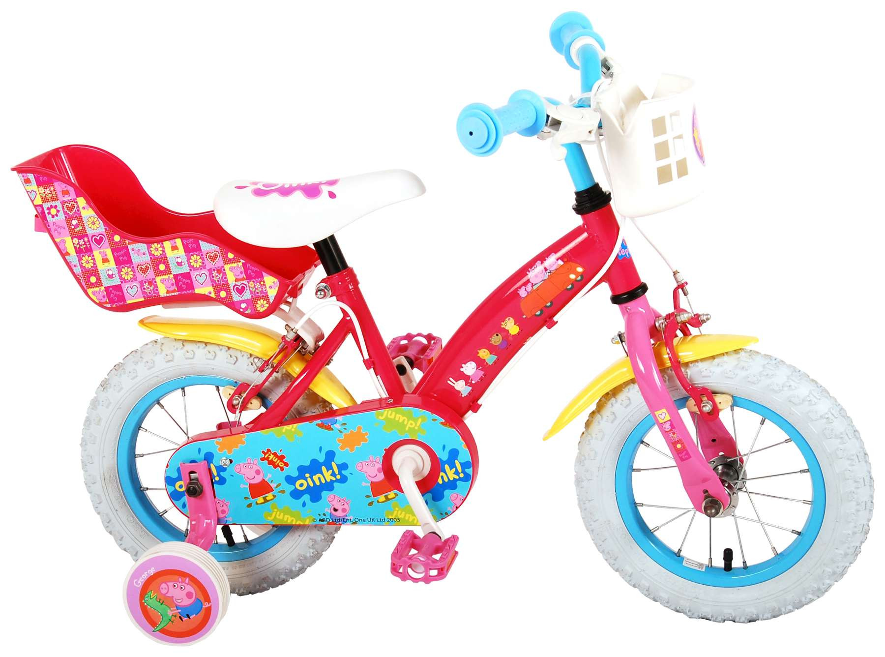 Peppa Pig Kinderfiets - 12 Inch - Roze - 2 Handremmen
