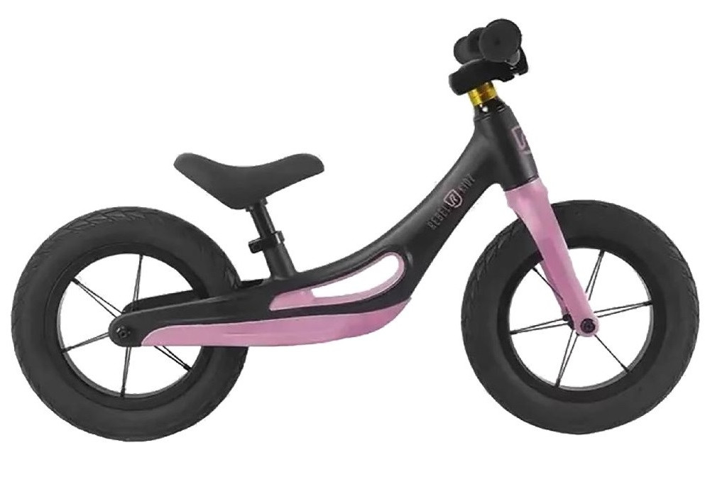 Rebel Kidz Balance Bike Alloy - Loopfiets - Zwart / Roze - 12 Inch 