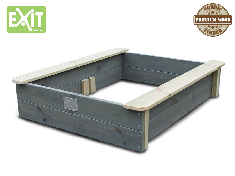 EXIT Aksent Houten Zandbak - Grijs