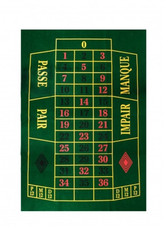 Roulette Kleed - 130 x 90 cm - Dikte vilt 3 mm - Groen