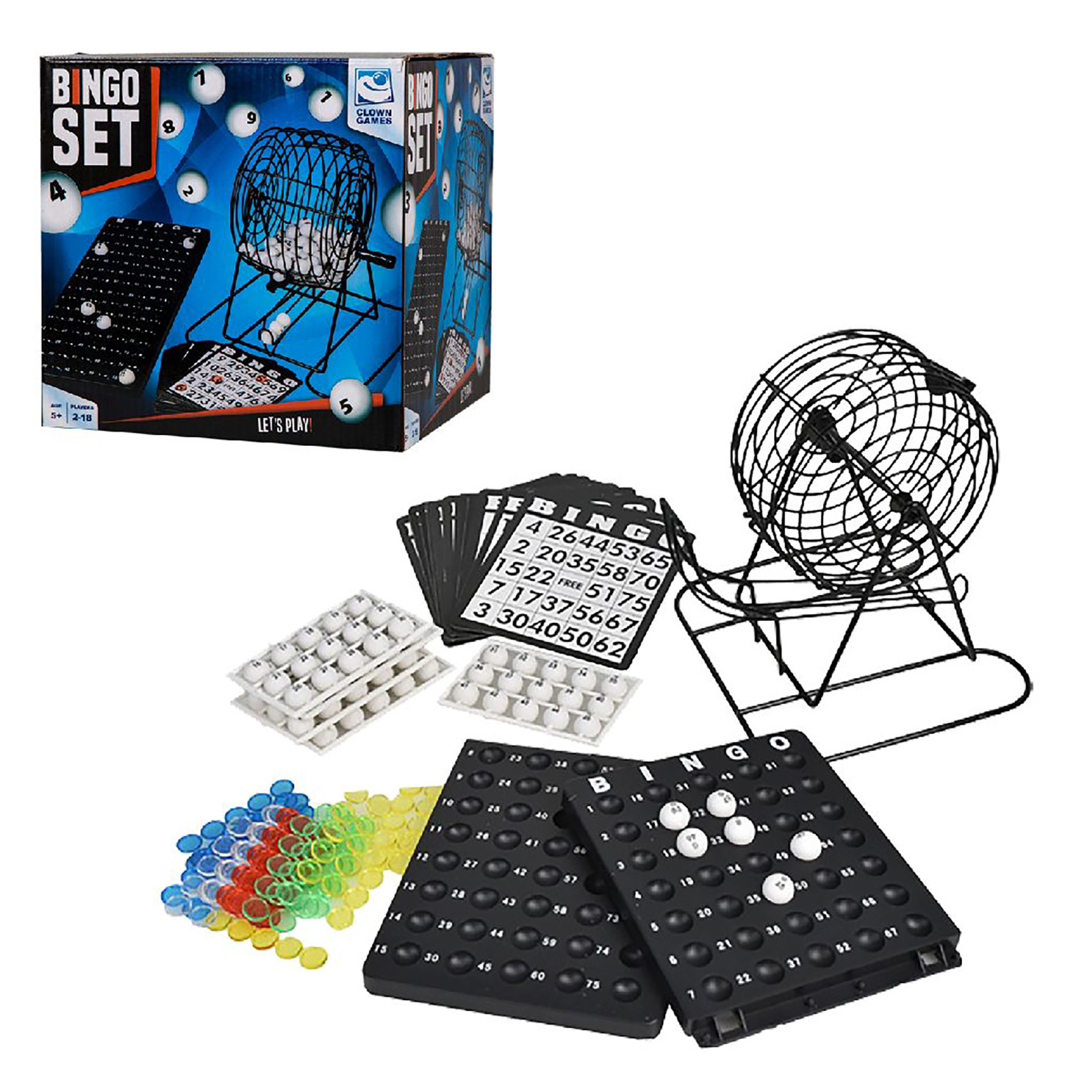 Bingo Molen Klein - Complete set - Nummers 1-75 - Bingospel met bingokaarten - 13,5 cm diameter molen
