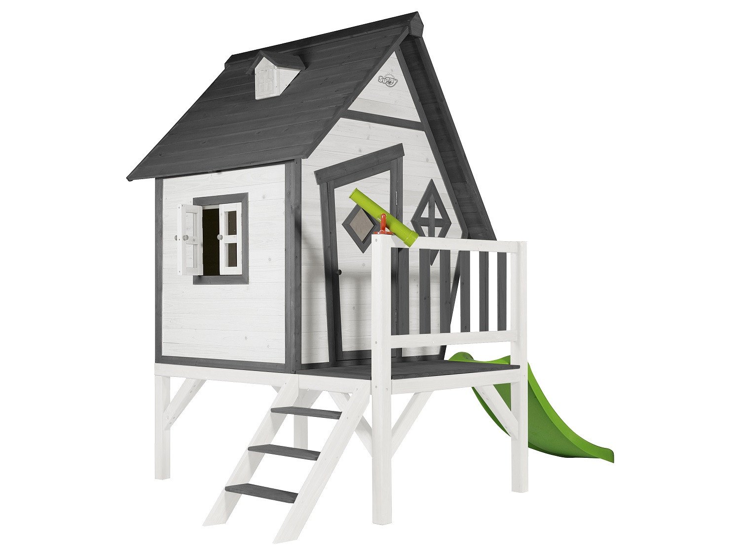 Axi Cabin XL met Glijbaan - Hout - Speelhuis