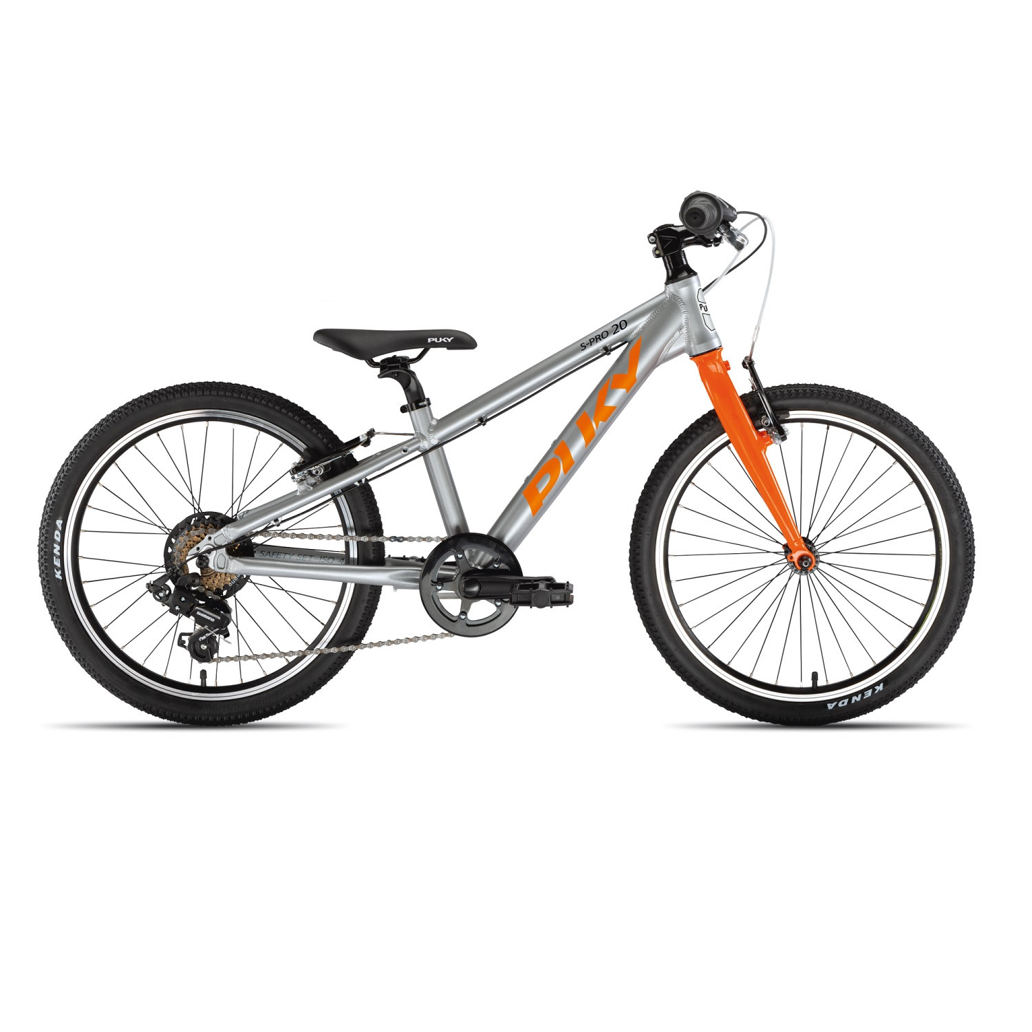 PUKY 4701 S-Pro 20-7 Alu - 20 Inch -  Zilver / Oranje - Kinderfiets
