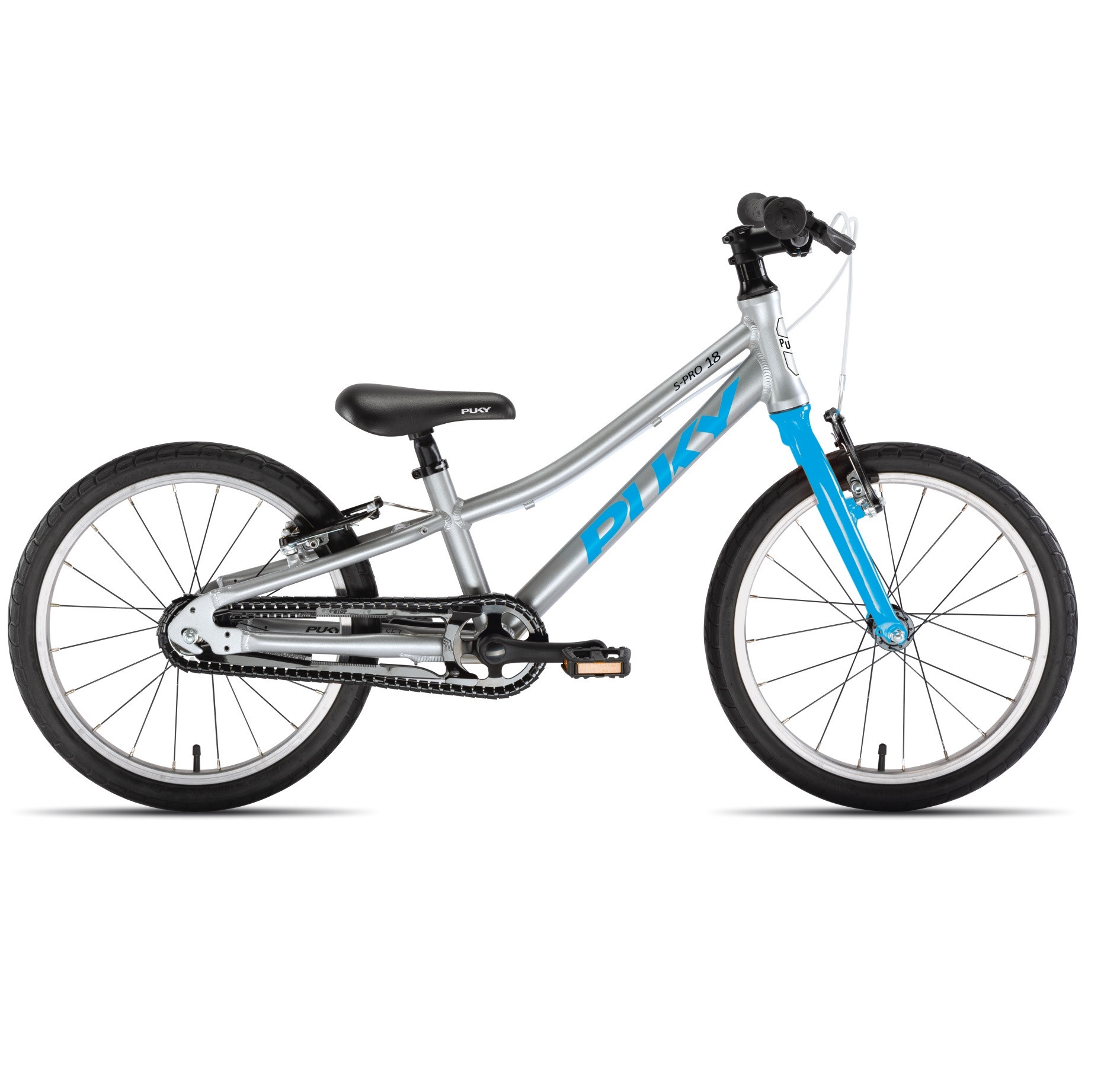 PUKY 4414 S-Pro 16-1 Alu - 16 Inch -Zilver / Blauw - Kinderfiets