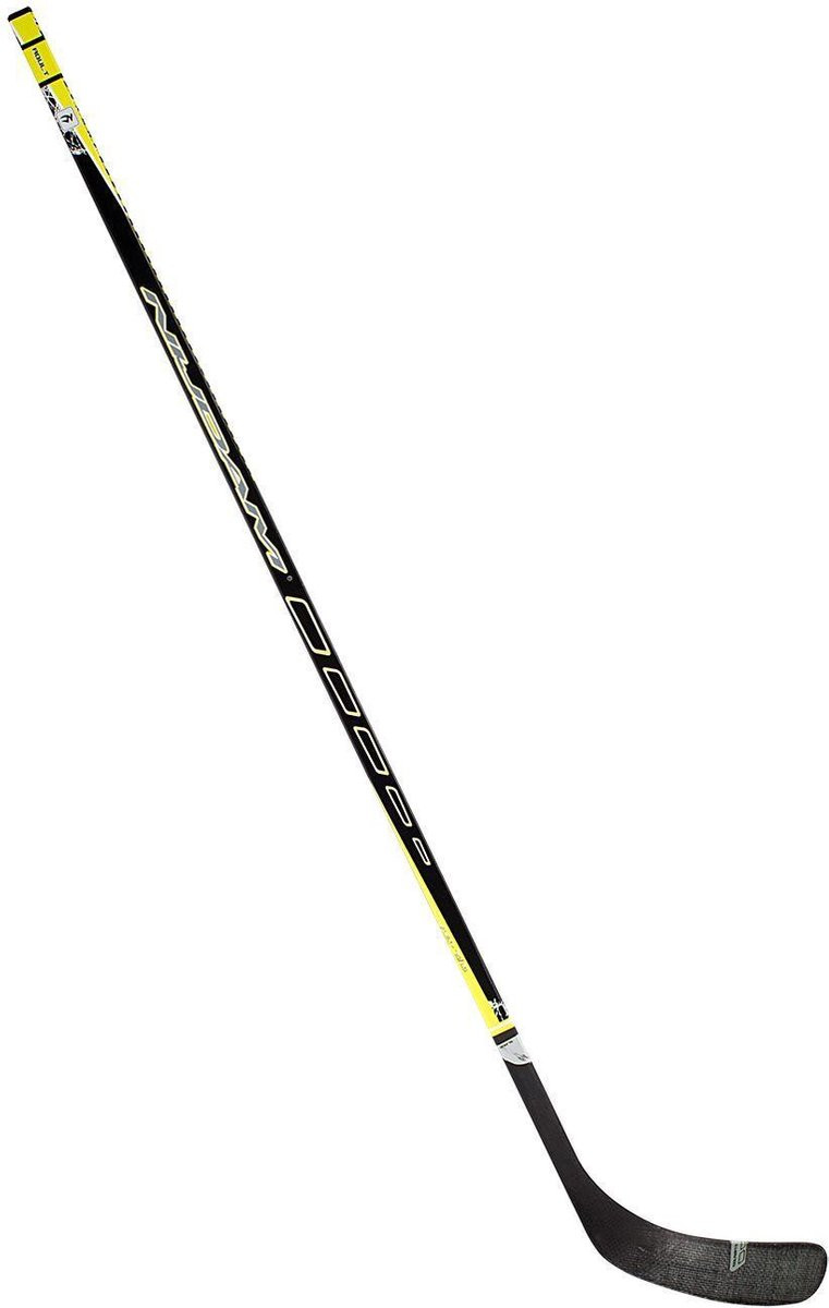 IJshockeystick Hout / Glasfiber - Senior - 155 cm - Zwart / Fluor Geel
