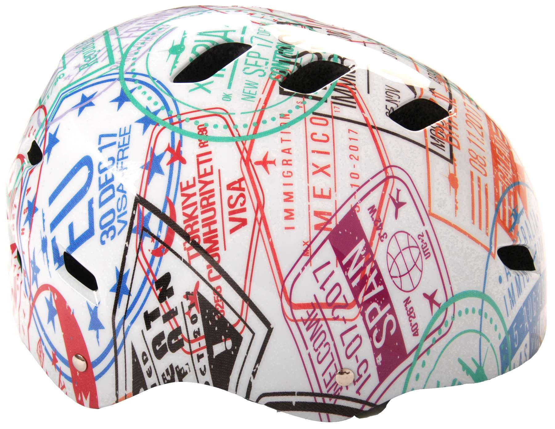 Volare Fiets Helm - Skate Helm - Travel the World - 55-57 cm