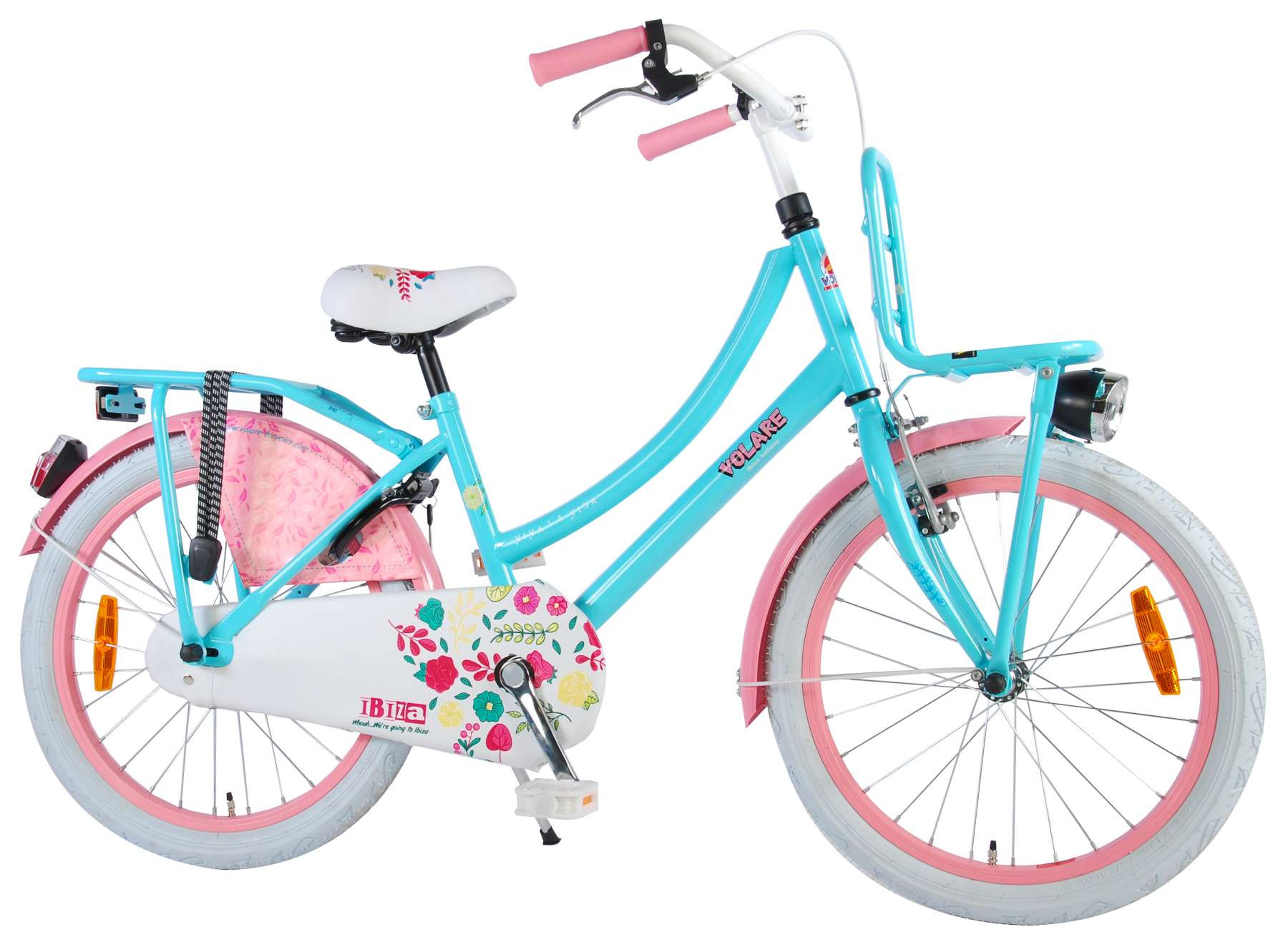 Volare Ibiza Kinderfiets - 20 Inch - Blauw/Roze