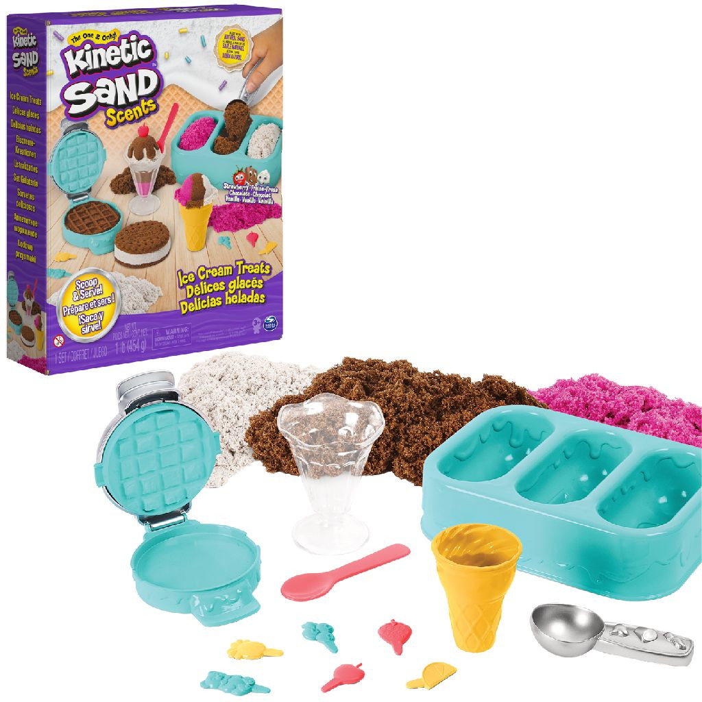 Kinetic Sand Ice Cream Treats - IJsjes Maken - 510 Gram - Scented Sand - Speelzand