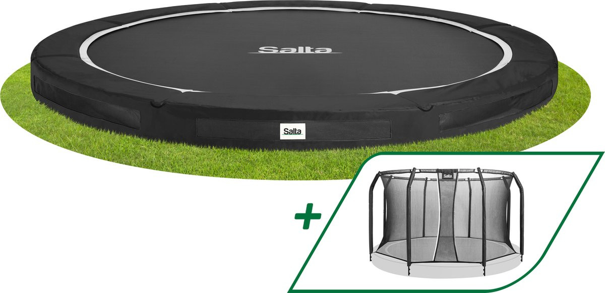 Salta Trampoline Premium Ground met Veiligheidsnet 366 cm - Zwart