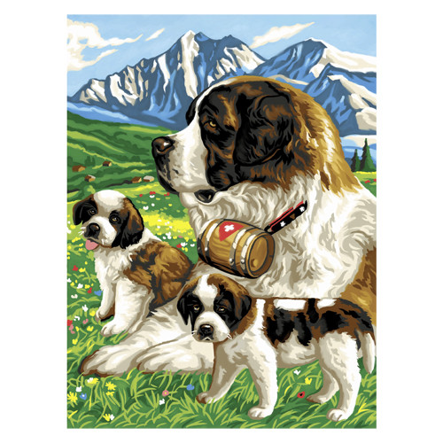 Schilderen op nummer Sint Bernard