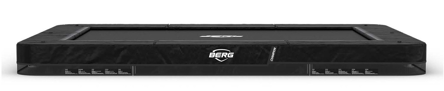 BERG Trampoline Ultim Champion - InGround - 330 x 220 cm - Zwart Limited Edition- met AirFlow PRO Springmat - Twinspring