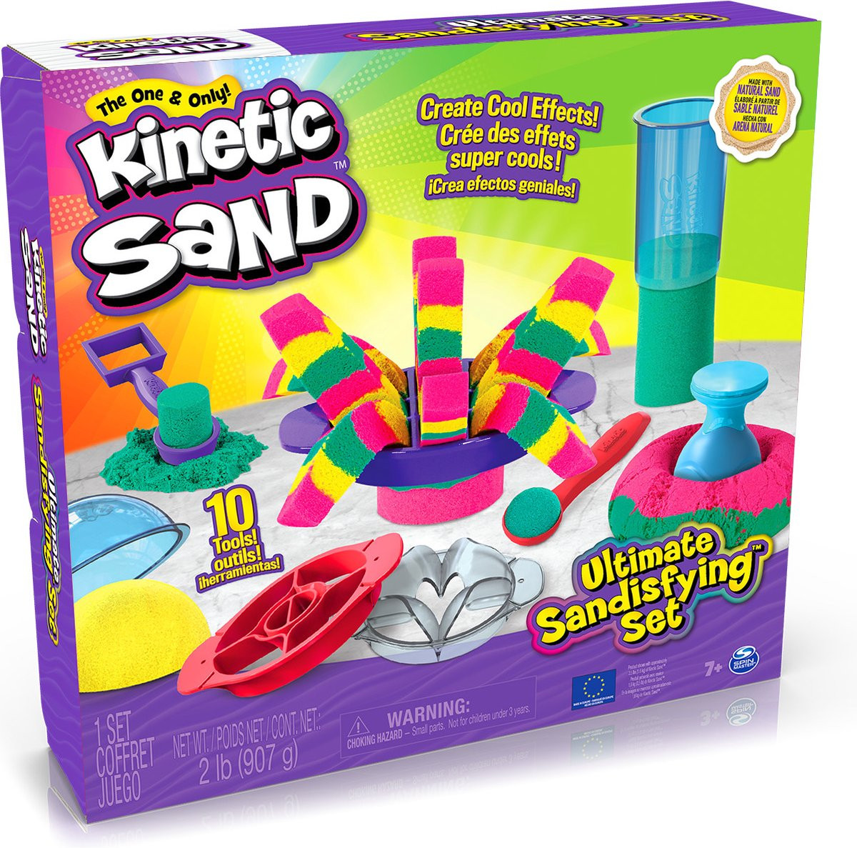 Kinetic Sand Super Sandisfying Set - met 10 Vormen en Gereedschappen