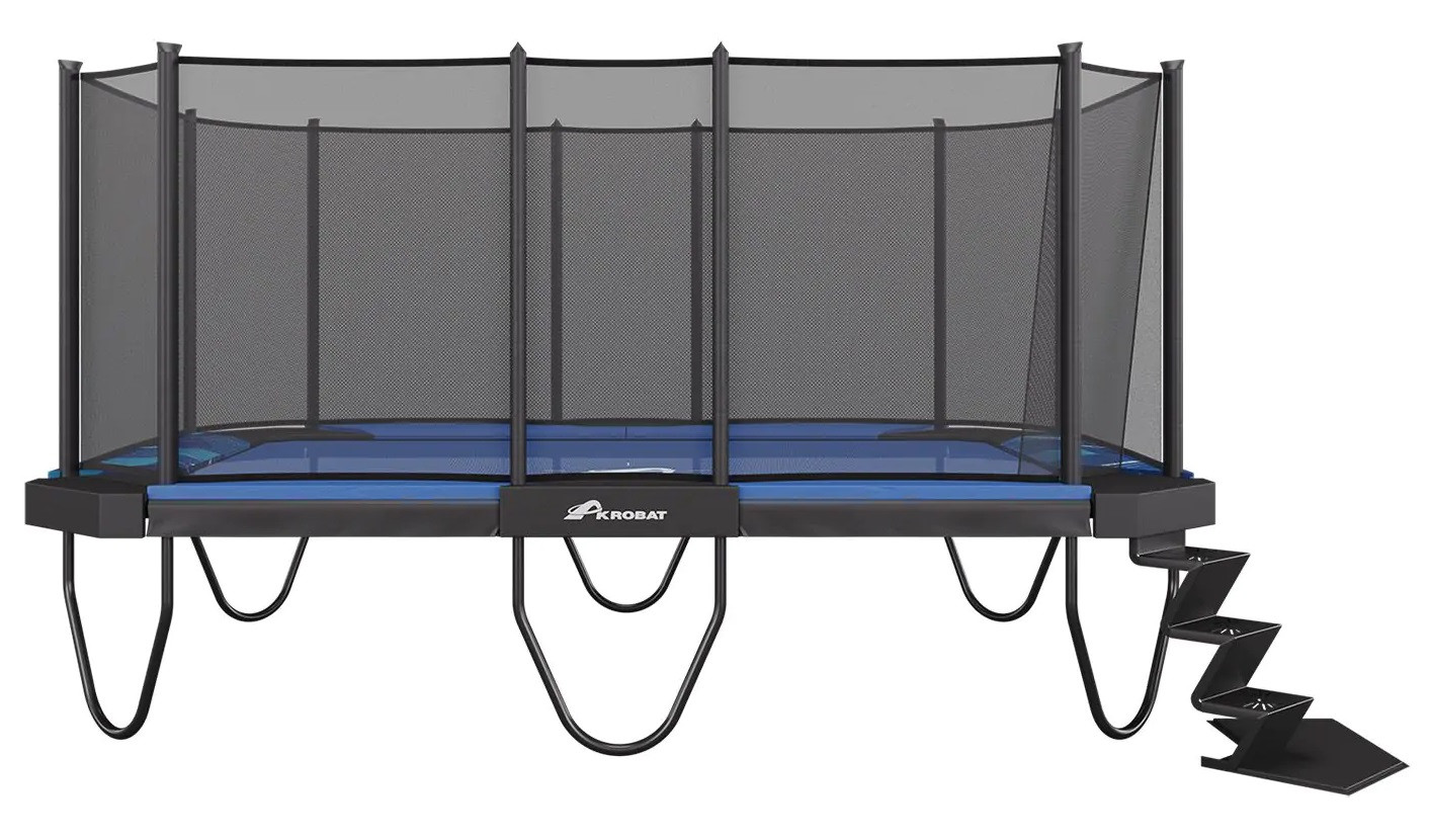 Akrobat Trampoline XCITYX Above - 520 x 365 cm - Blauw - met Veiligheidsnet