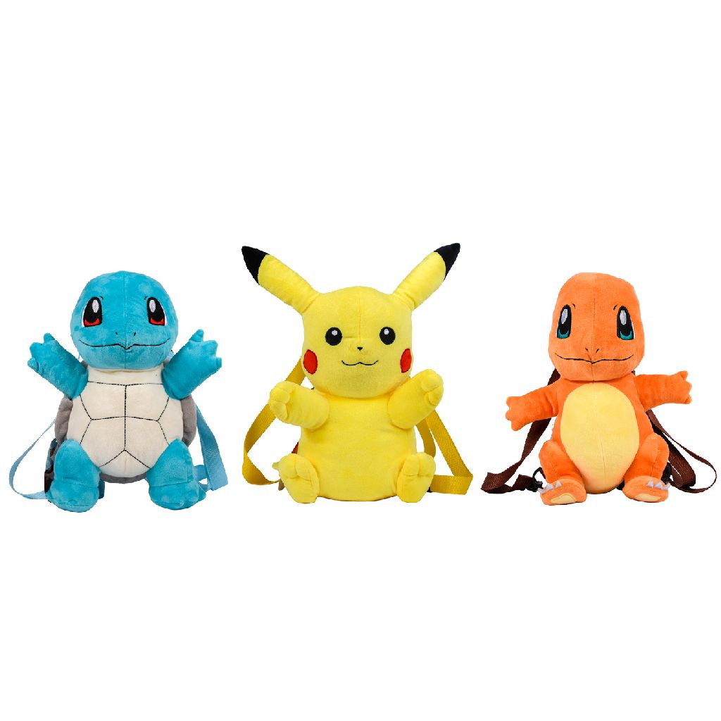 Pokémon Rugtas 3D Pluche - Assortiment - Prijs per Stuk