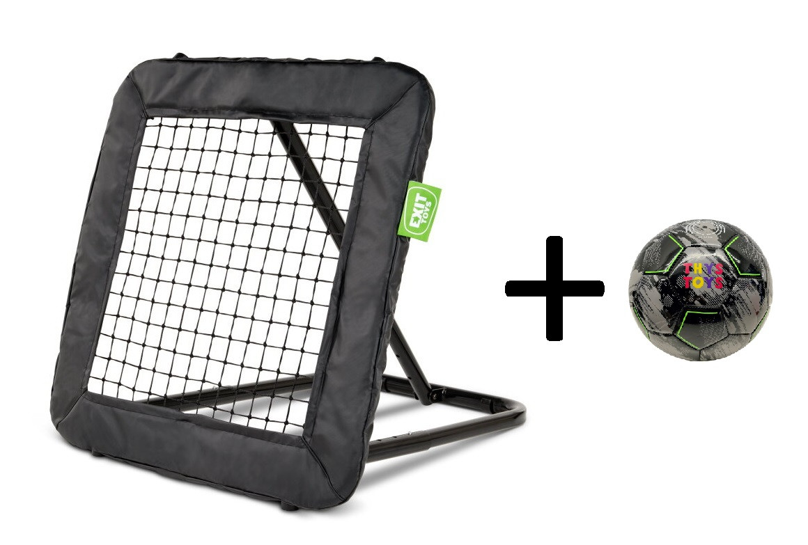 EXIT Kickback Rebounder M - 84 x 84 cm - met Voetbal