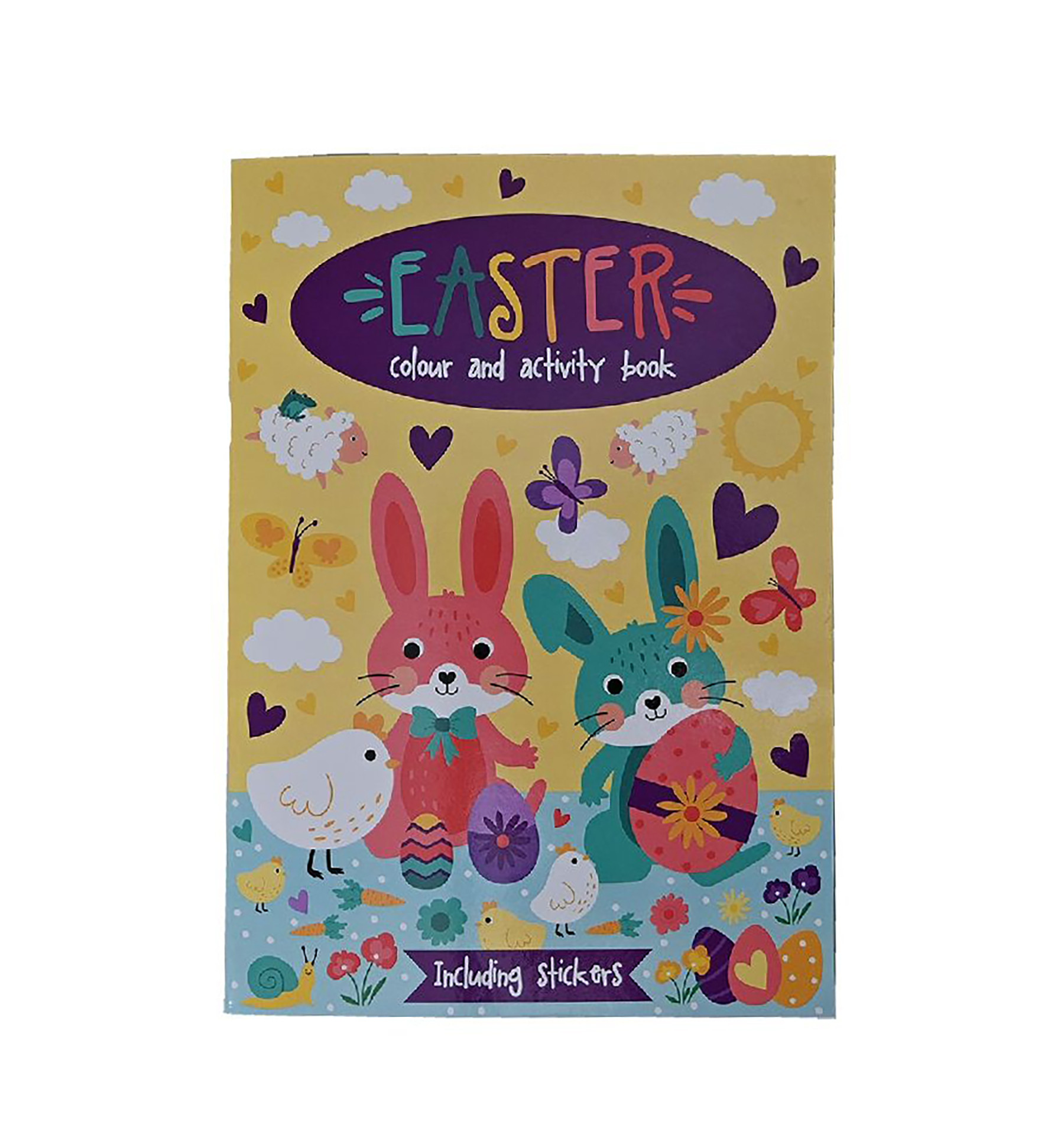 Kleurboek met Stickers - Pasen - 21 x 30 cm - 44 blz