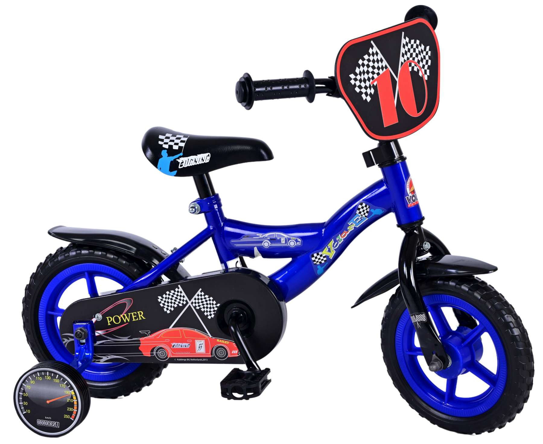 Volare Power Kinderfiets - 10 Inch - Blauw - Doortrapper