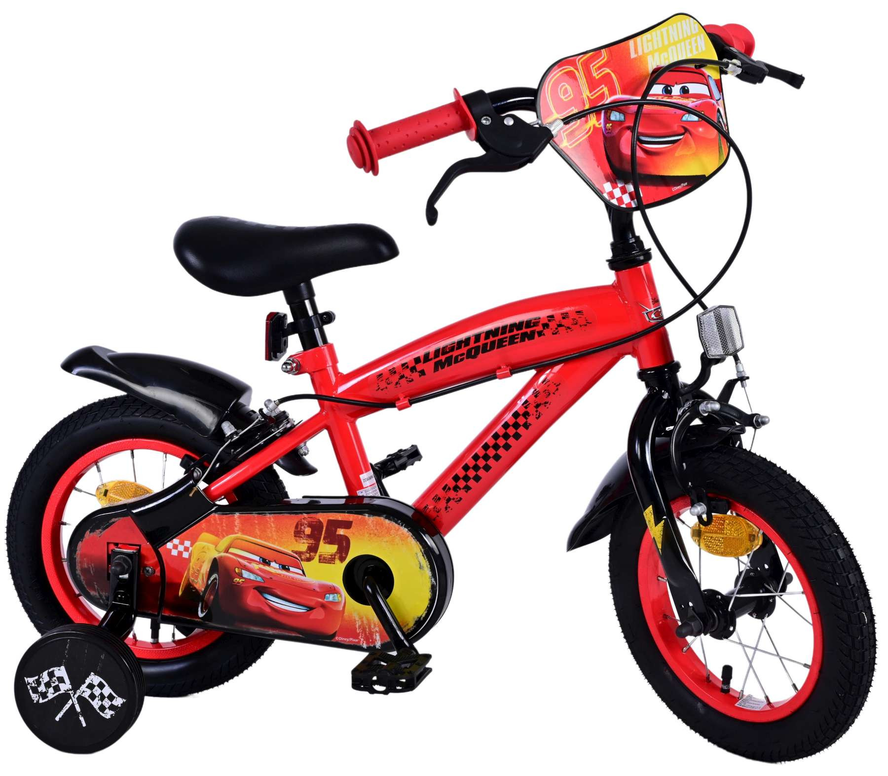 Disney Cars Kinderfiets - 12 Inch - met 2 Handremmen - Geen Terugtraprem