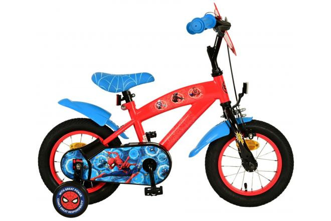 Volare Spider-Man Kinderfiets - 12 Inch - Blauw / Rood